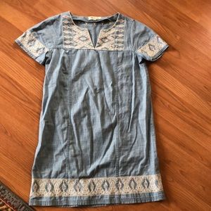 Madewell chambray short sleeve dress